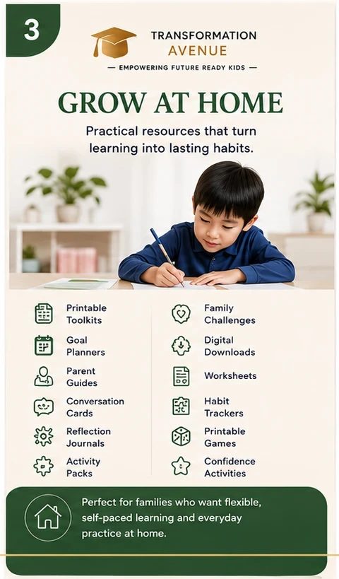 Grow at home — practical resources for lasting habits